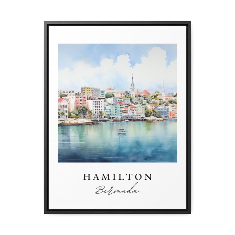 Hamilton Bermuda Travel Poster - Traditional City Art Print image 2