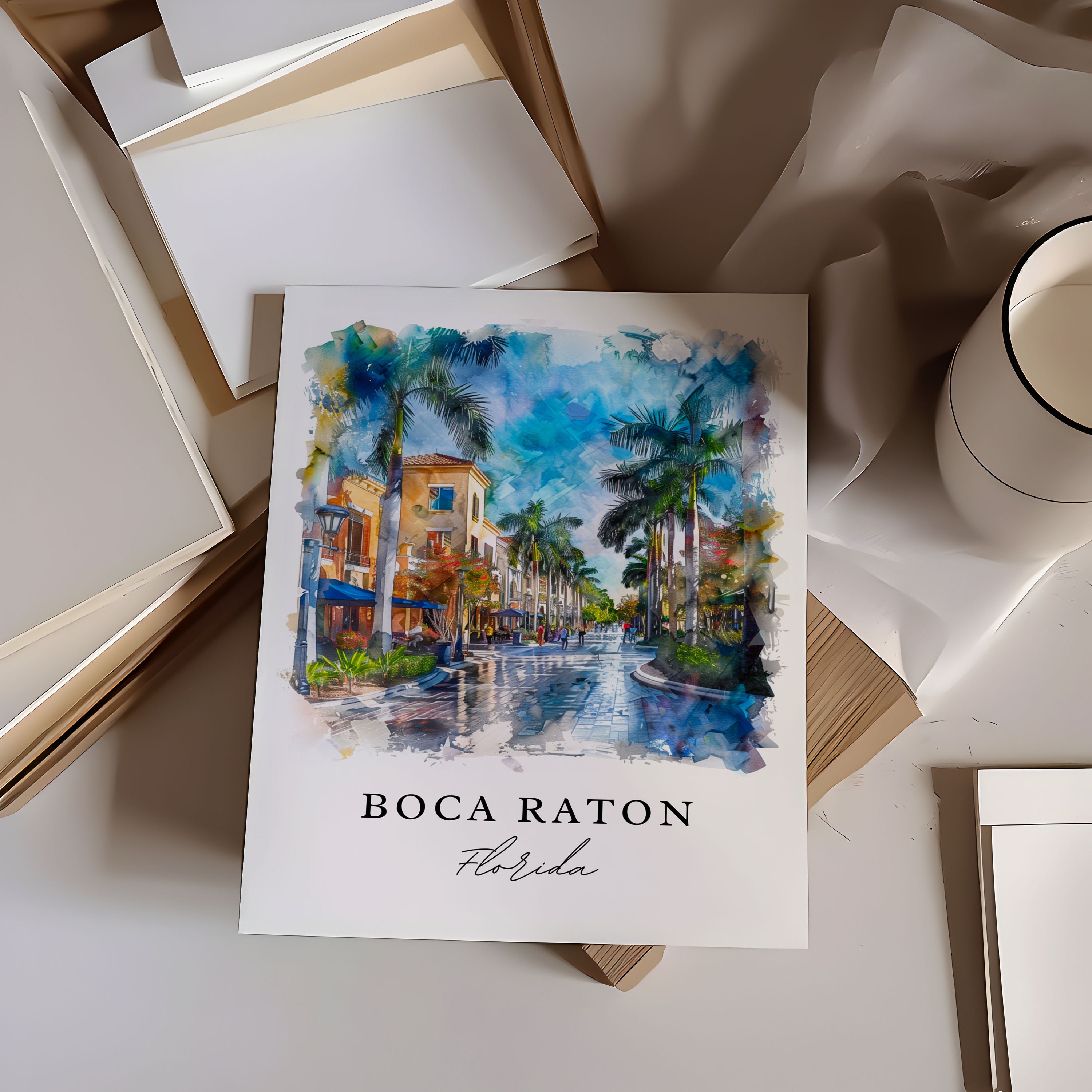 Boca Raton Wall Art, Boca Raton Print, Boca Raton Wall Art, Florida ...
