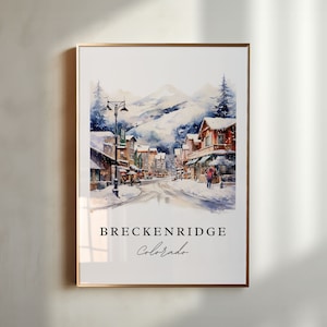 Breckenridge CO wall art - Colorado, Breckenridge CO poster print, Breckenridge Wedding gift, Birthday present, Custom Text, Perfect Gift