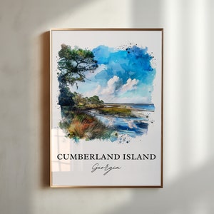 Cumberland Island Wall Art, Cumberland Isl Print, Camden County Georgia Watercolor, Cumberland Island Gift, Travel Print, Housewarming Gift