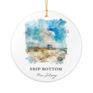 Ship Bottom NJ Ornament: Unique Ship Bottom Souvenir, Ship Bottom NJ Xmas Decor, and Authentic Jersey Shore Gift