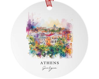 Athens Georgia Ornament: Unique Athens GA Souvenir, UGA Xmas Decor, and Authentic Univ Georgia Gift