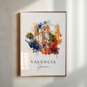 Valenia Spain wall art - Spain, Valenica poster, Valenia Wedding gift, Valenia Espana Birthday present, Custom Text, Personalized Gift