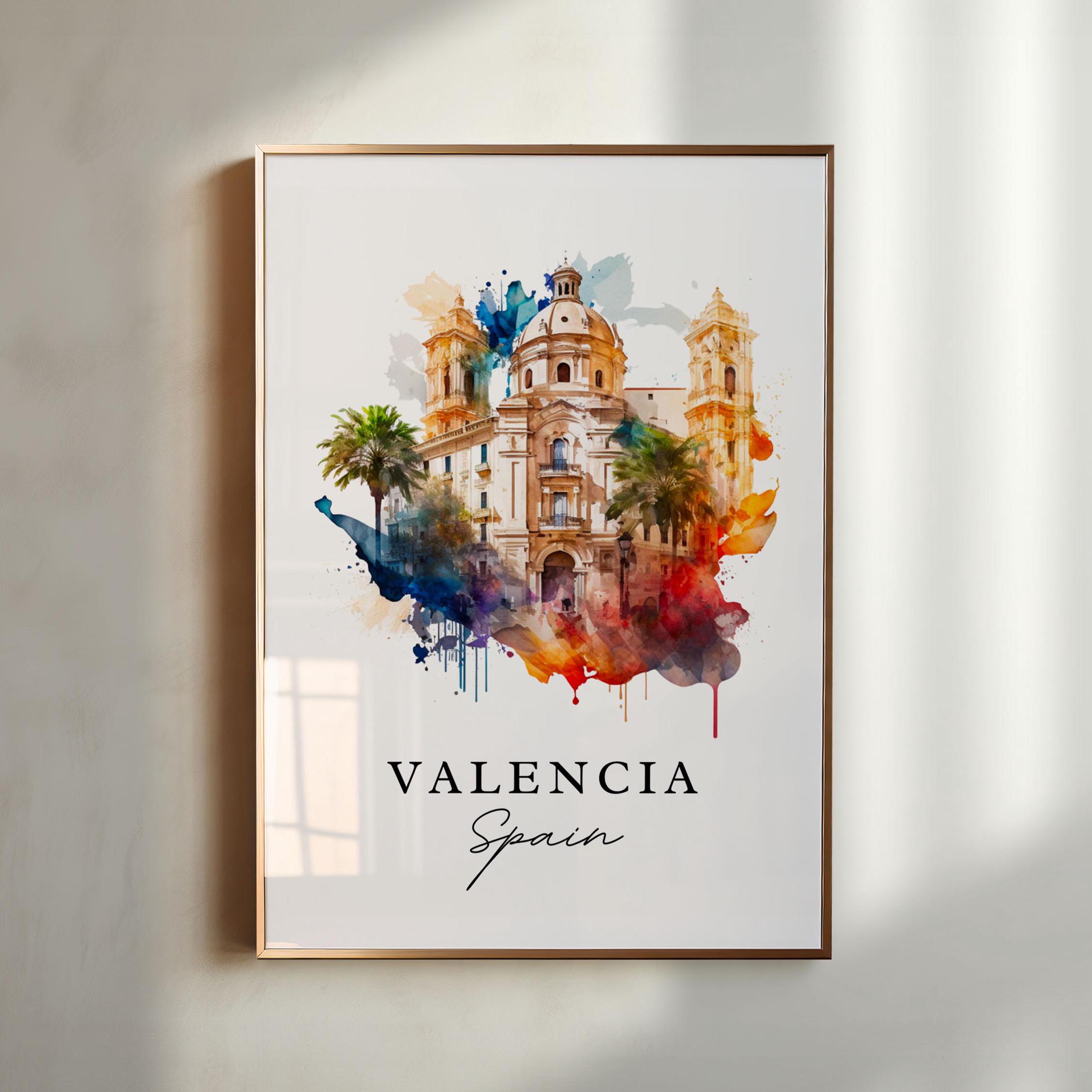 Fototapeta Valenia Hiszpania – Hiszpania, plakat Valenica, prezent ślubny Valenia, prezent urodzinowy Valenia Espana, spersonalizowany tekst, prezent spersonalizowany