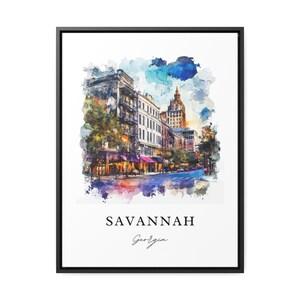 Savannah Georgia Wall Art, Savannah Print, Savannah GA Watercolor Art, Savannah Georgia Gift, Travel Poster, Housewarming Gift image 6