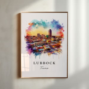 Lubbock wall art - Texas, Lubbock print, Lubbock TX Wedding gift, Birthday present, Custom Text, Perfect Gift