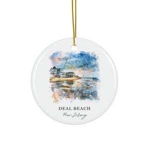 Deal Beach Ornament: Unique Deal Beach NJ Souvenir, Jersey Shore Xmas Decor, and Authentic Jersey Shore Gift