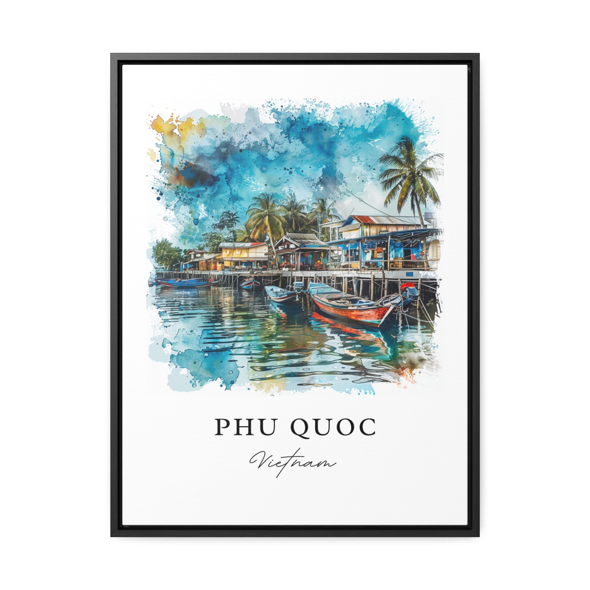 Phu Quoc Wall Art, Phu Quoc Print, Vietnam Watercolor Art, Phu
