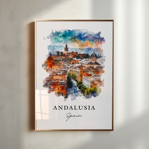 Andalusia Wall Art, Spain Print, Andalusia Wall Art, Malaga Gift, Travel Print, Travel Poster, Travel Gift, Housewarming Gift
