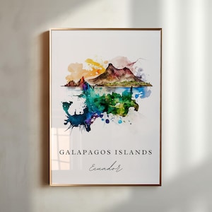 Galapagos Islands wall art - Ecuador, Galapagos poster, Galapagos Wedding gift, Birthday present, Custom Text, Personalized Gift