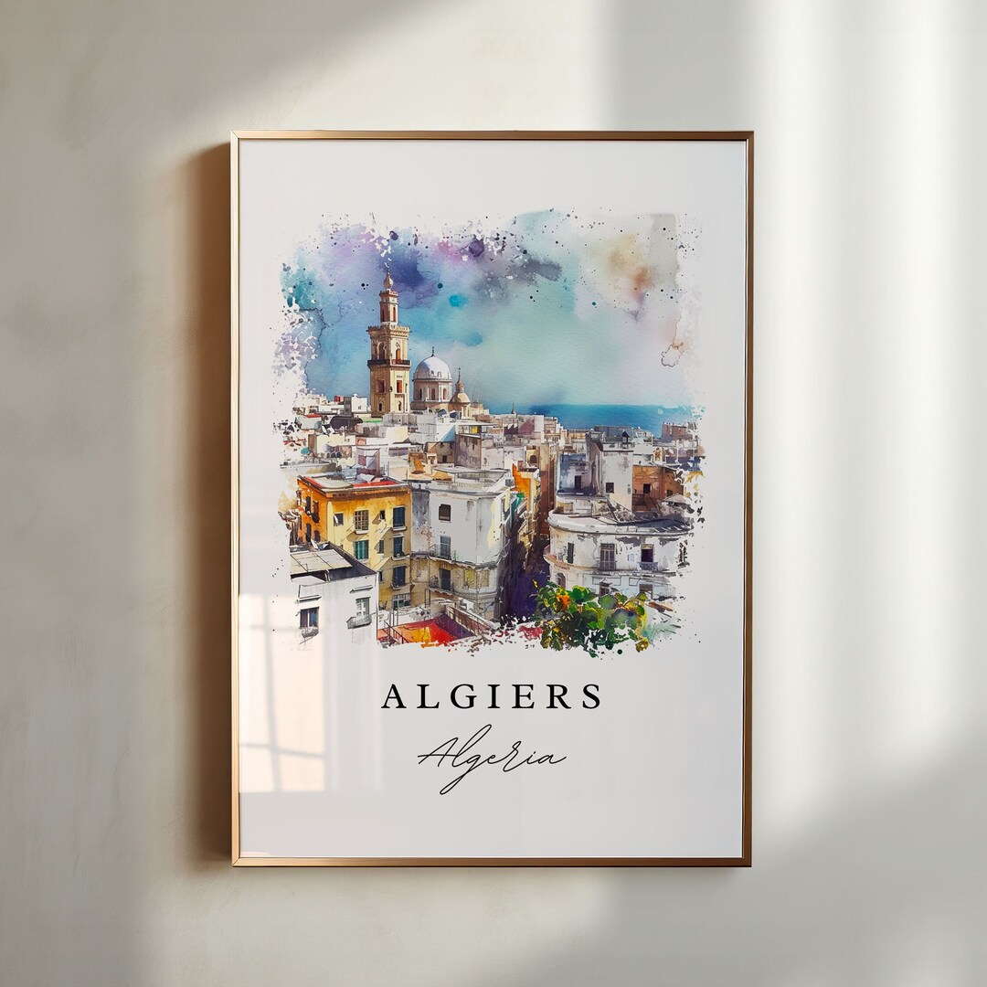 Algiers Algeria Wall Art - Algeria, Algiers Print, Algiers Wedding Gift ...