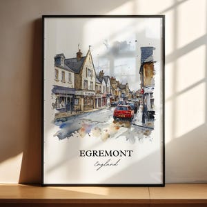 Egremont Wall Art, Cumbria Print, England Watercolor Art, Egremont England Gift, Travel Print, Travel Poster, Housewarming Gift