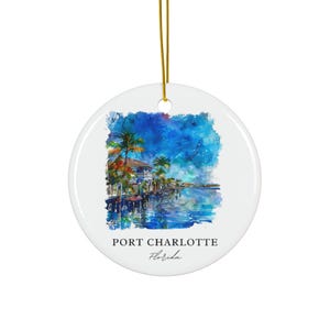 Port Charlotte FL Ornament: Unique Florida Souvenir, Port Charlotte FL Xmas Decor, and Authentic Port Charlotte Gift