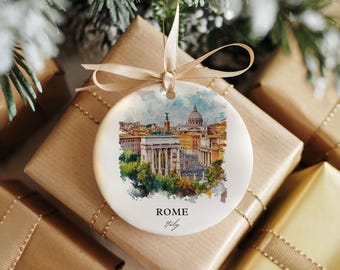 Rome Italy Ornament: Unique Rome Souvenir, Rome Xmas Decor, and Authentic Rome Italy Gift