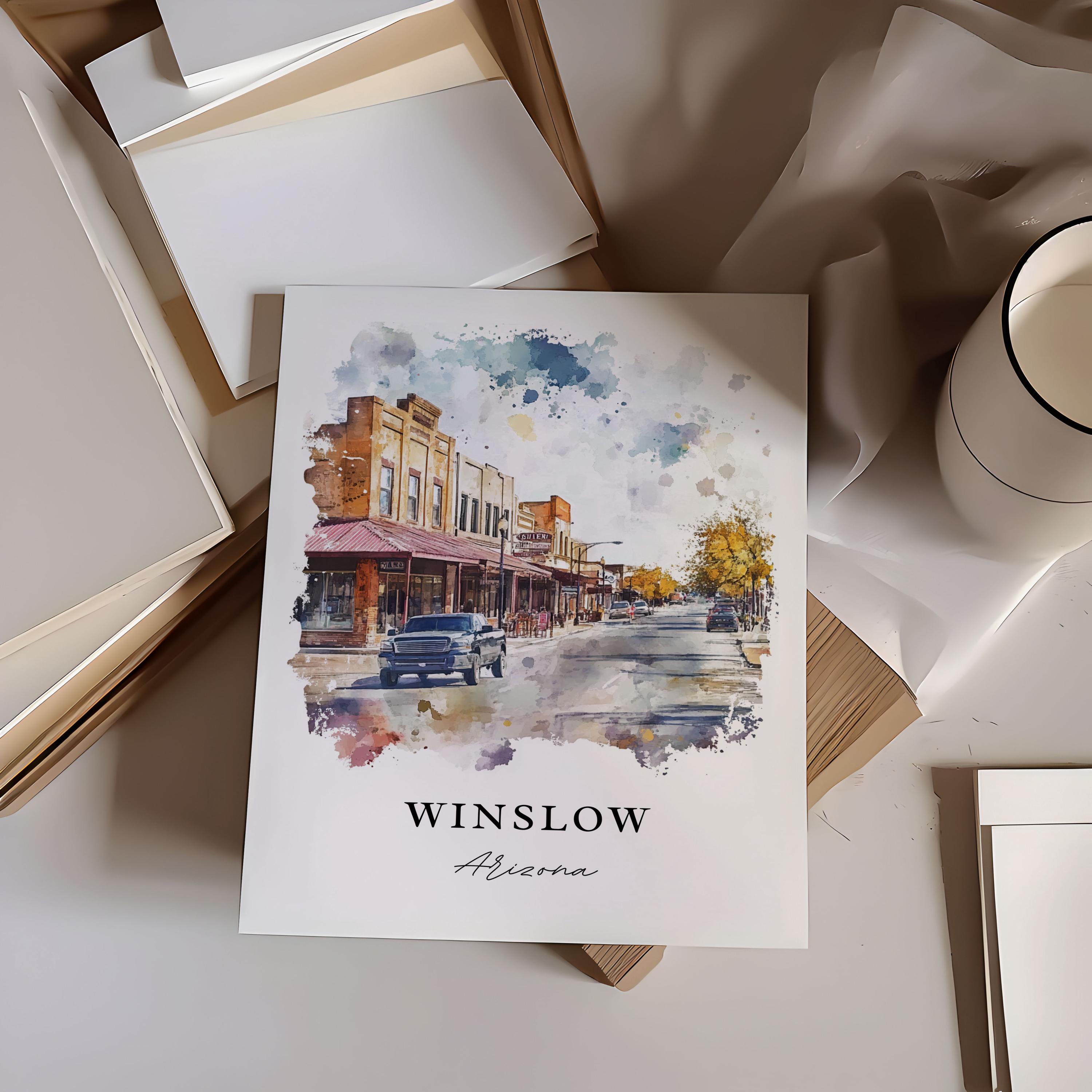 Winslow AZ Wall Art, Winslow Arizona Print, Winslow Watercolor Art, Navajo  County Gift, Travel Poster, Housewarming Gift - Etsy, image size:3000x3000