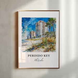 Perdido Key FL Wall Art, Perdido Key Print, Perdido Key Watercolor, Perdido Key Florida Gift, Travel Poster, Housewarming Gift