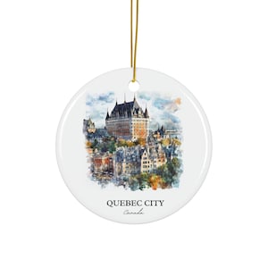 Quebec City Ornament: Unique Quebec Souvenir, Quebec Canada Xmas Decor, and Authentic Quebec Gift