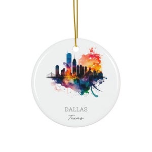 Dallas Texas Ornament: Unique Dallas Souvenir, Dallas TX Decor, and Authentic Dallas Texas Gift