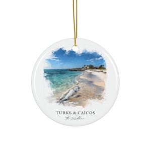 Turks and Caicos Ornament: Unique Turks and Caicos Souvenir, Turks and Caicos Xmas Decor, and Authentic Turks & Caicos Gift