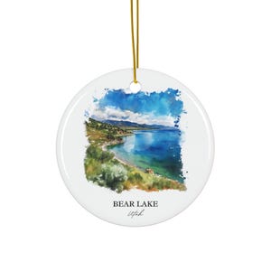 Bear Lake Utah Ornament: Unique Bear Lake Souvenir, Bear Lake UT Xmas Decor, and Authentic Bear Lake Gift