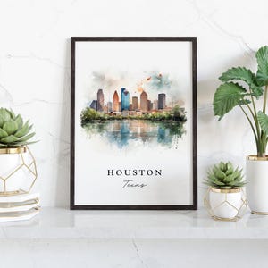 Houston wall art - Texas, Houston poster, Houston TX Wedding gift, Birthday present, Custom Text, Personalized Gift