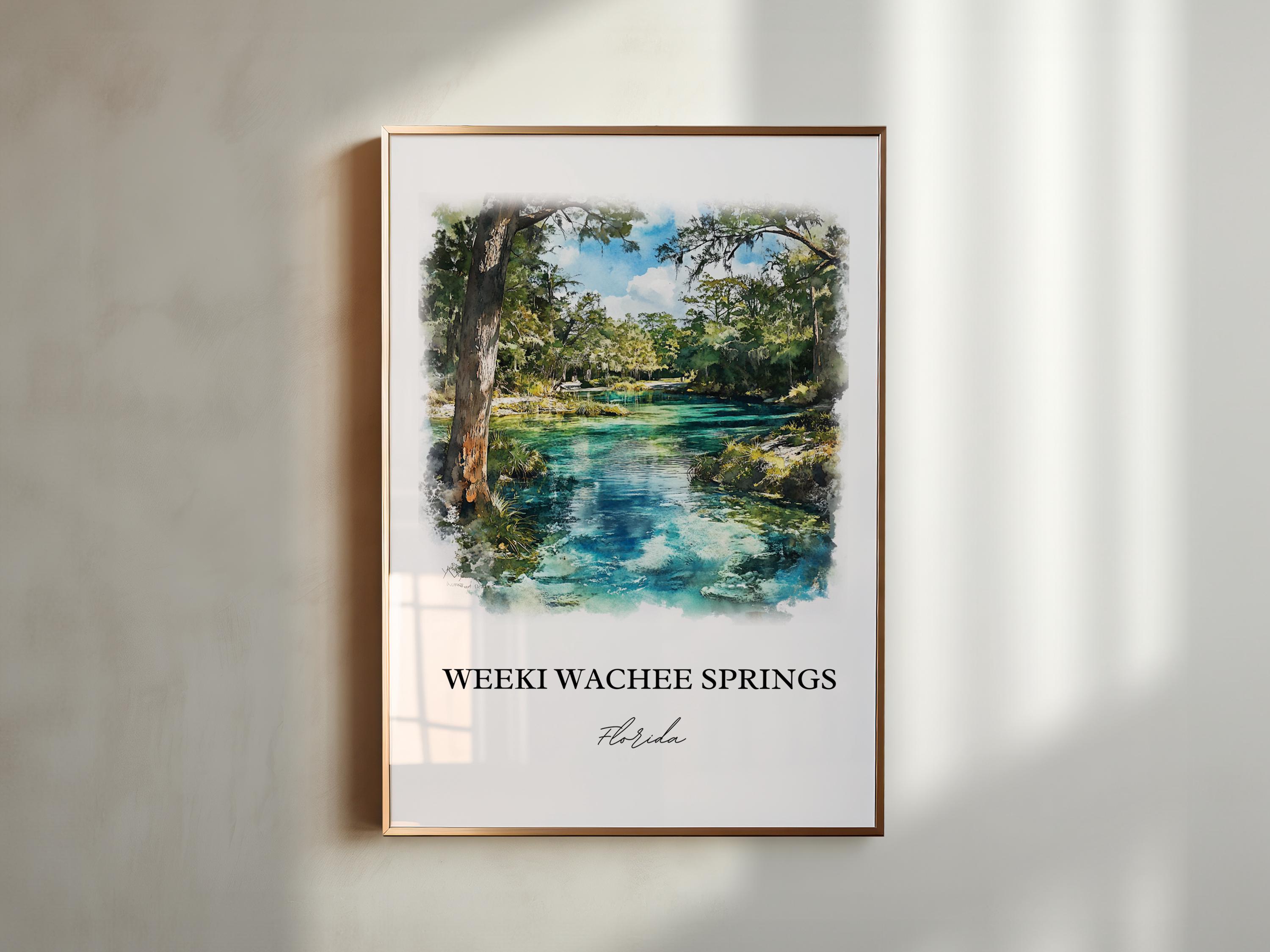 Weeki Wachee Springs Wall Art, Brooksville FL Print, Florida