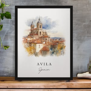 Avila Spain wall art - Spain, Avila poster, Avila Spain Wedding gift, Avila Birthday present, Custom Text, Personalized Gift