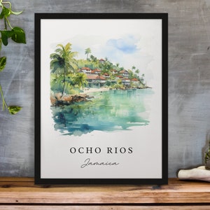 Ocho Rios Jamaica Art Print – Traditional Travel Poster