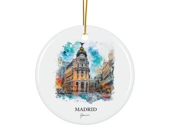Madrid Spanien Ornament: Einzigartiges Madrid Souvenir, Madrid Weihnachtsdekor und authentisches Madrid Spanien Geschenk