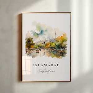 Islamabad Pakistan wall art - Pakistan, Islamabad poster print, Islamabad Wedding gift, Birthday present, Custom Text, Perfect Gift
