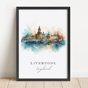 Liverpool England wall art - England, Liverpool poster, Liverpool Wedding gift, Liverpool UK present, Custom Text, Personalized Gift