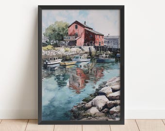 Kennebunkport Maine Watercolor Art Print