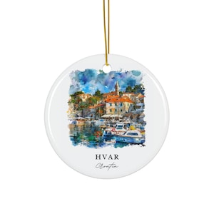 Hvar Croatia Ornament: Unique Hvar Souvenir, Hvar Xmas Decor, and Authentic Croatia Christmas Gift
