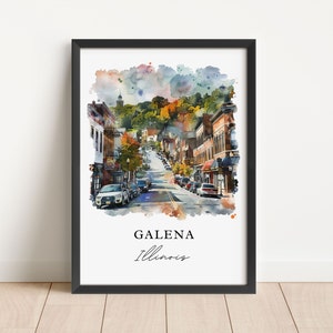 Gelana Illinois Wall Art, Gelana Print, Gelana IL Watercolor, Rawlins Illinois Gift, Travel Poster, Housewarming Gift