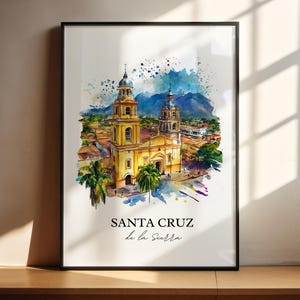 Santa Cruz de la Sierra Art, Bolivia Print, Bolivia Artwork, Santa Cruz de la Sierra Gift, Travel Print, Travel Poster, Housewarming Gift