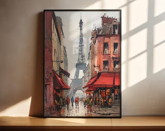 Paris France Watercolor Art Eiffel Tower Travel Print Eiffel Tower Artwork Paris Decor Paris FR Wall Art