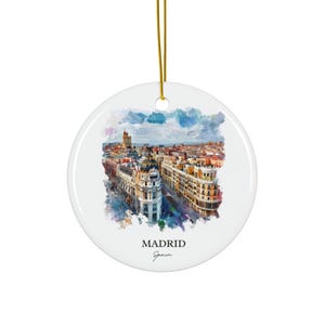 Madrid Spain Ornament: Unique Madrid Souvenir, Madrid Xmas Decor, and Authentic Madrid Spain Gift