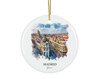 Madrid Spanien Ornament: Einzigartiges Madrid Souvenir, Madrid Weihnachtsdekor und authentisches Madrid Spanien Geschenk