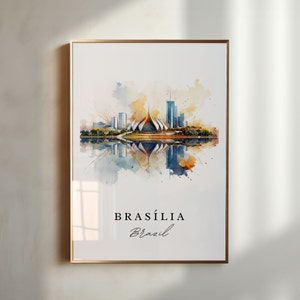 Brasilia Brazil wall art - Brazil, Brasilia matte print, Wedding gift, Birthday present, Custom Text, Brasilia Personalized Gift