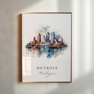 Detroit MI wall art - Michigan, Detroit poster, Detroit Wedding gift, Birthday present, Custom Text, Personalized Gift