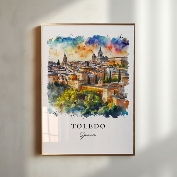 Toledo Spain Art Print, Toledo Print, Toledo Spain Wall Art, Madrid Gift, Travel Print, Travel Poster, Travel Gift, Housewarming Gift