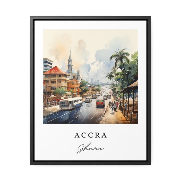 Traditionele reiskunst van Accra - Ghana, Accra poster, huwelijkscadeau, verjaardagscadeau, aangepaste tekst, gepersonaliseerd cadeau