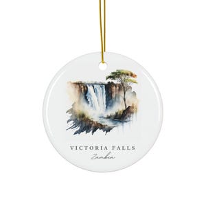 Enfeite da Zâmbia das Cataratas Vitória: Lembrança única das Cataratas Vitória, decoração das Cataratas Vitória e presente zambiano autêntico
