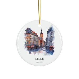 Lille France Ornament: Unique Lille FR Souvenir, Lille France Xmas Decor, and Authentic Lille Christmas Gift