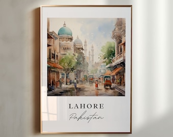 Lahore Pakistan wall art - Pakistan, Lahore poster, Lahore Wedding gift, Lahore Birthday present, Custom Text, Personalized Gift