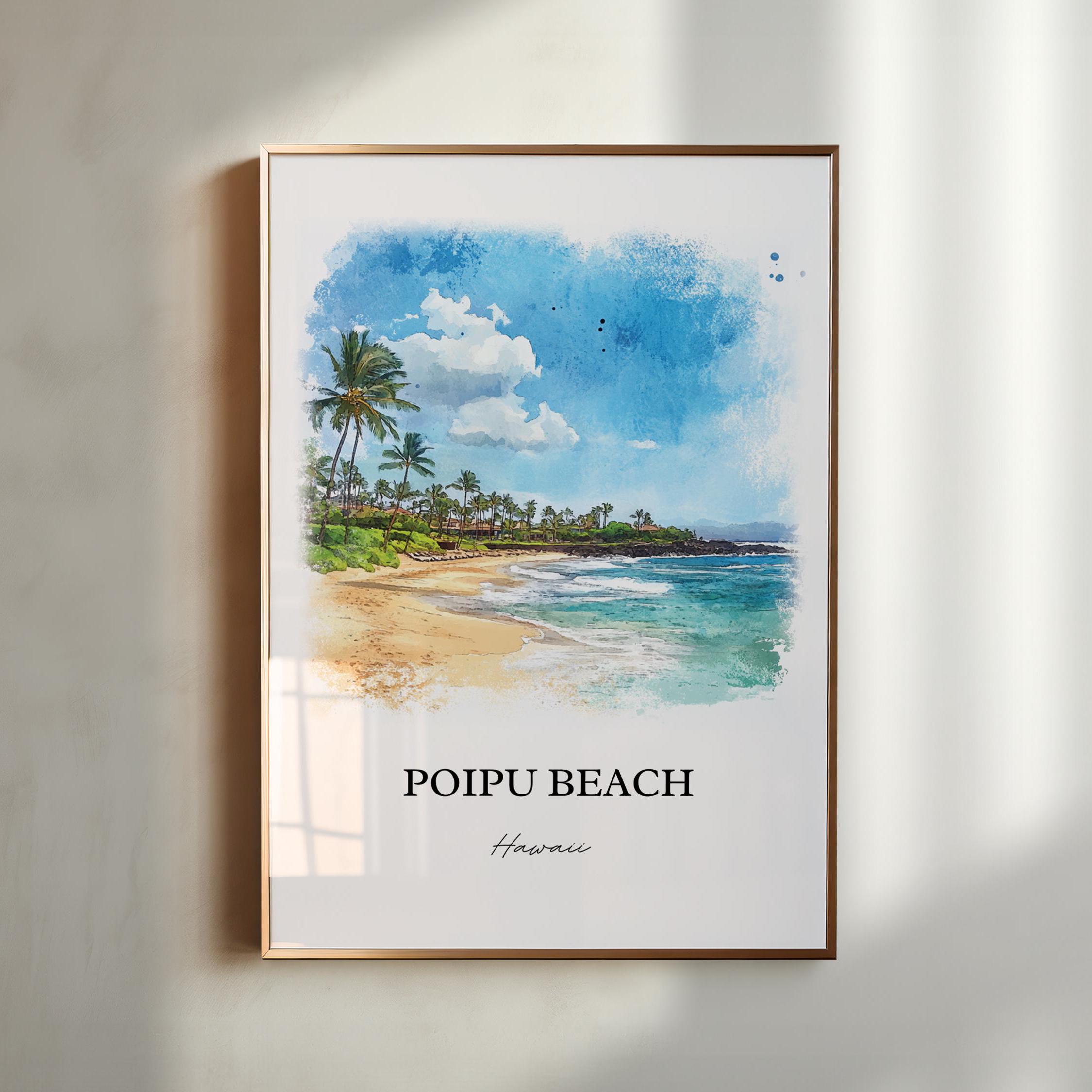 Poipu Beach Print - Etsy