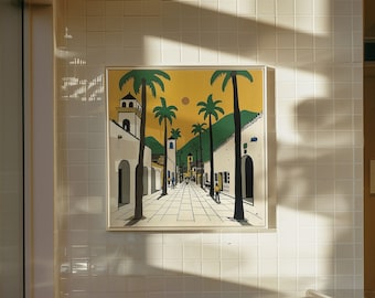 Póster de viaje de El Salvador, lámina de arte moderno de Centroamérica