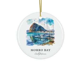 Morro Bay CA Ornament: Unique Morro Bay Souvenir, Morro Bay Decor, and Authentic Morro Bay California Gift