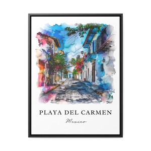 Playa Del Carmen MX Wall Art, PDC Mexico Print, Playa Del Carmen Watercolor, Cancun Gift, Travel Poster, Housewarming Gift image 5