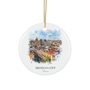 Mexico City Ornament: Unique Mexico City Souvenir, Mexico City Xmas Decor, and Authentic CDMX Gift